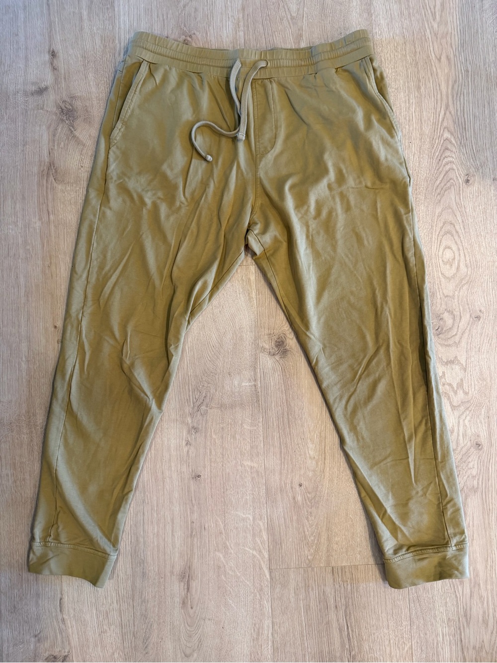 Men’s Pact Lounge Jogger Pants Size XL Drawstring Organic Cotton Black in Tan